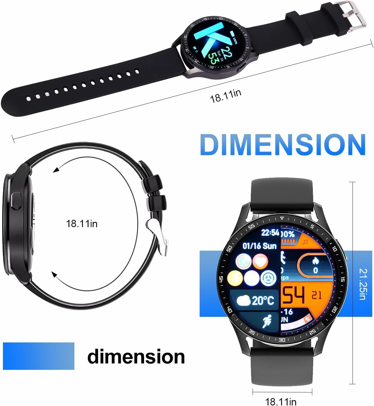 Smart Watch with Earbuds, 2 in 1 Sports Watch with Wireless Earphones, 1.39" IPS Large Touch-Screen IP67 Waterproof Rugged Fitness Tracker (Answer/Calls) Smartwatch (Black)