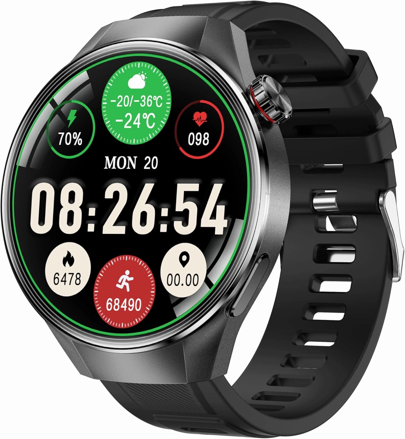 Smart Watches for Men/Women,1.75" fitness trackers with Heart Rate Monitor/Compass/Flashlight/GPS,Bluetooth Call & Music Control,Sport watch men,120  Sport Modes Smartwatch for iOS Phone Adroid
