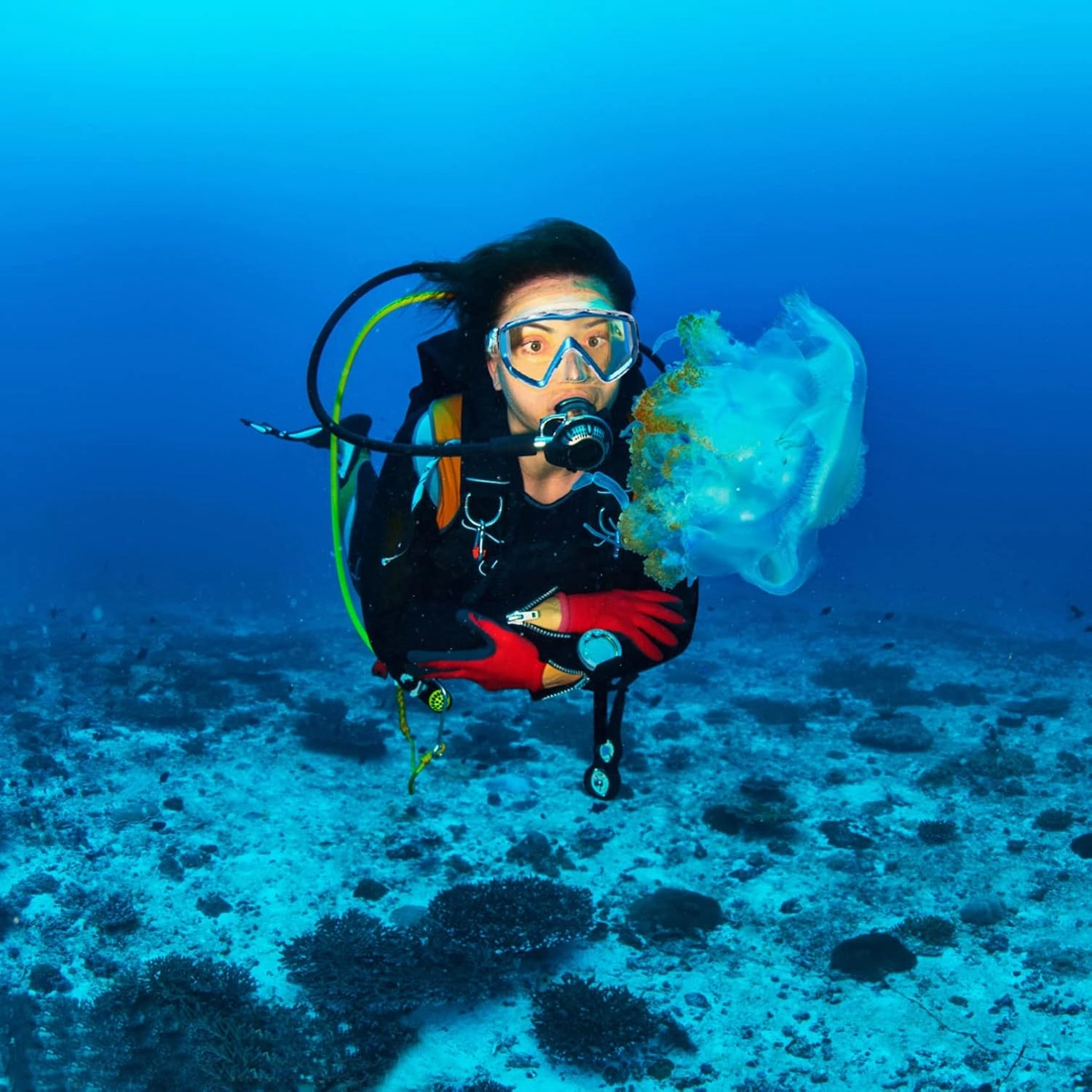 Snorkel Set Pano 3 Window Adult Snorkeling Gear, Professional Snorkel Goggles Anti-Fog Diving Mask, Anti-Leak Swim Goggles and Dry Top Snorkel for Diving, Snorkeling, Swimming