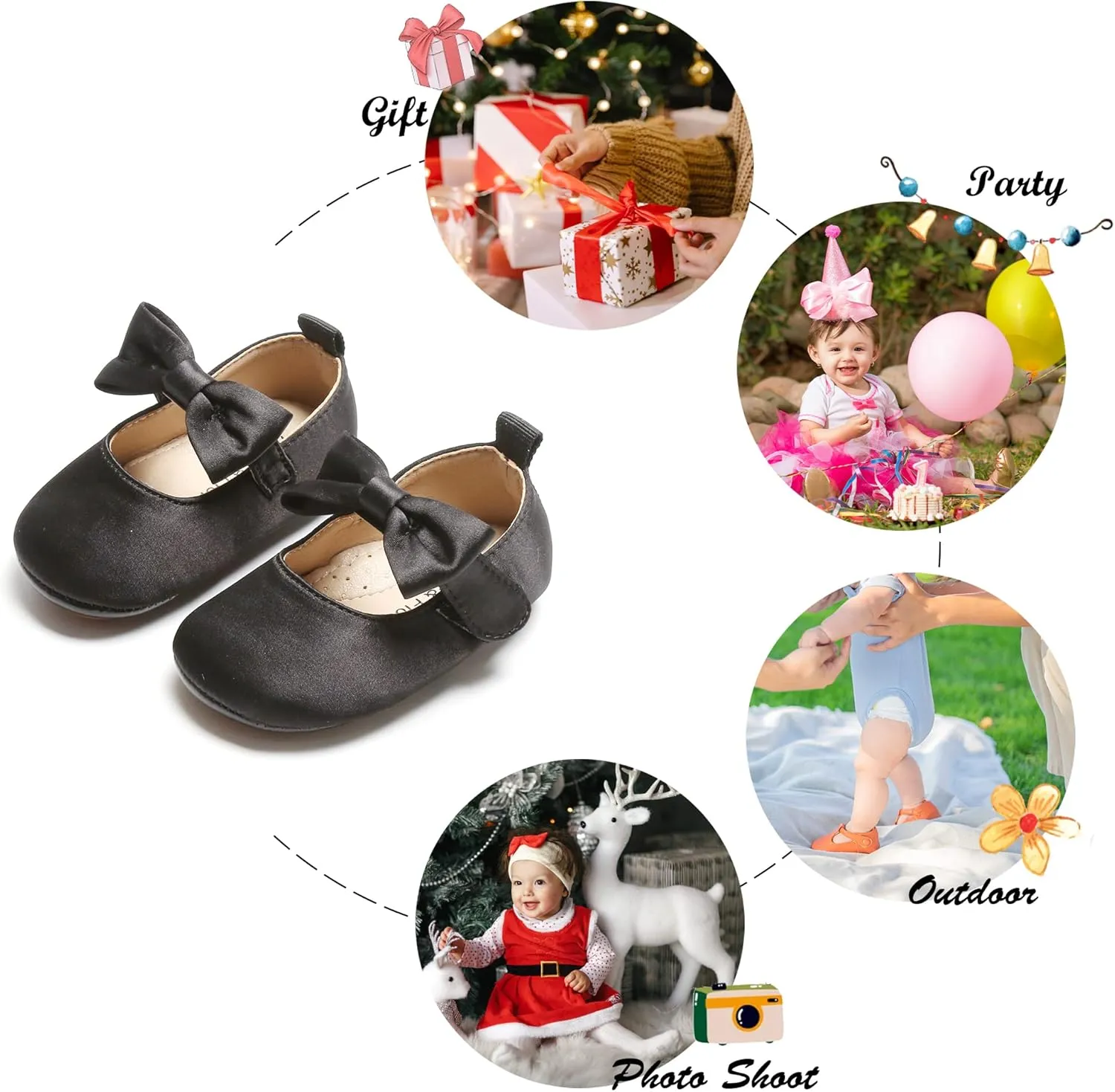 Soft Sole Baby Shoes - Infant Baby Walking Shoes Moccasins Rubber Sole Crib Shoes