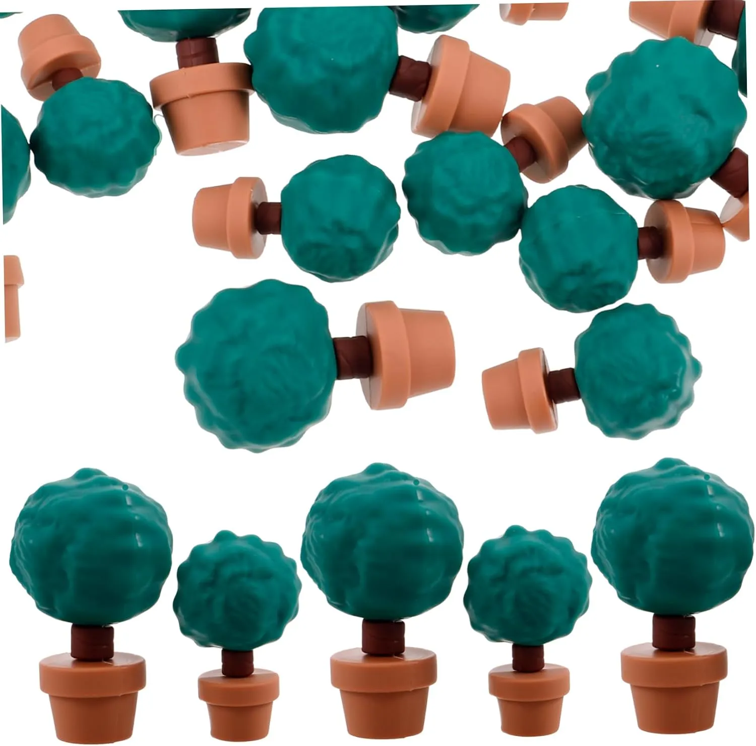 Sosoport 20pcs Miniature Trees Dollhouse Potted Plants Model Trees Miniature Garden Fairy Garden Decorations