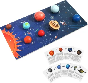 Sosoport Solar System Puzzle Educational Model for Interactive Learning Space Easy to Store Planet Puzzle for Ages Fun Cognitive Development Activity