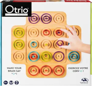 Spin Master Games, Otrio Wood Strategy, Fun Family Board, STEM, Interactive Puzzle, Family Night for Ages 8 