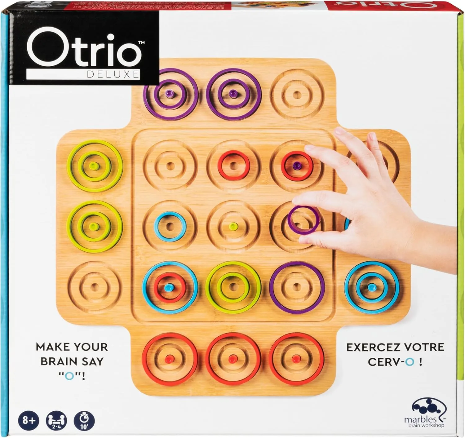 Spin Master Games, Otrio Wood Strategy, Fun Family Board, STEM, Interactive Puzzle, Family Night for Ages 8 