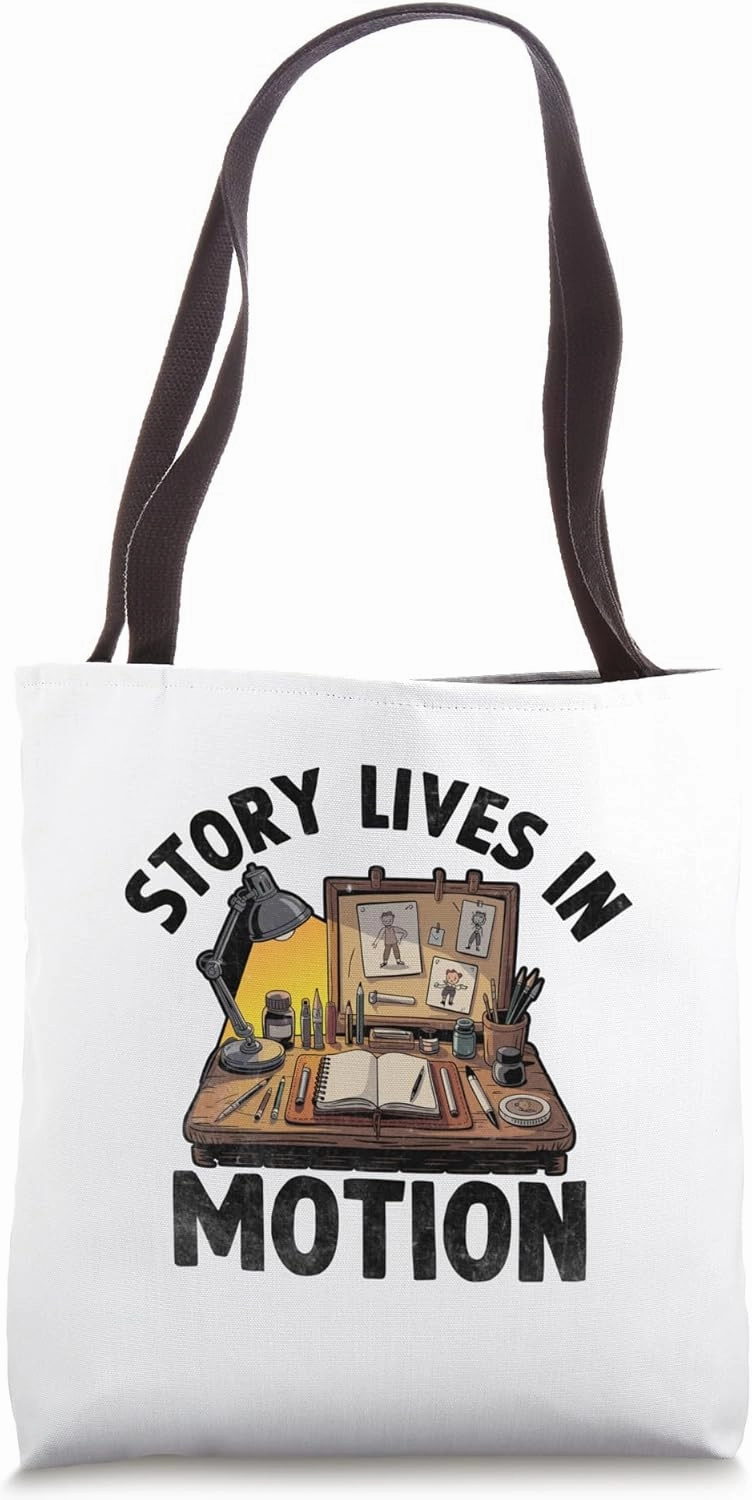 Story Lives In Motion Animation Sketch Animate Storytelling Tote Bag