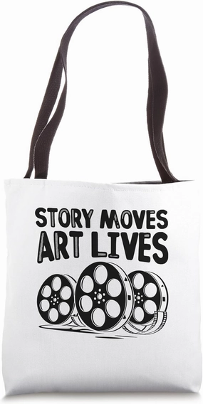 Story Moves Art Lives Animation Sketch Animate Storytelling Tote Bag