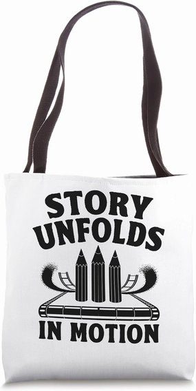 Story Unfolds In Motion Animation Draw Sketch Animate Tote Bag