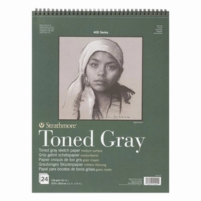 Strathmore 400 Series Toned Gray 11 x 14" - Cool Grey Smooth 118 Gsm Paper