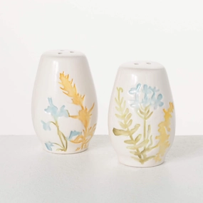 Sullivans Herb Imprinted Salt & Pepper - Set of 2