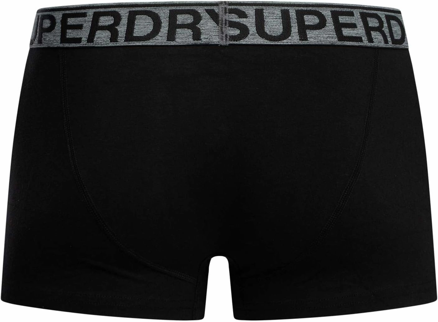 Superdry Men's 3 Pack Organic Cotton Trunks, Black/Grey