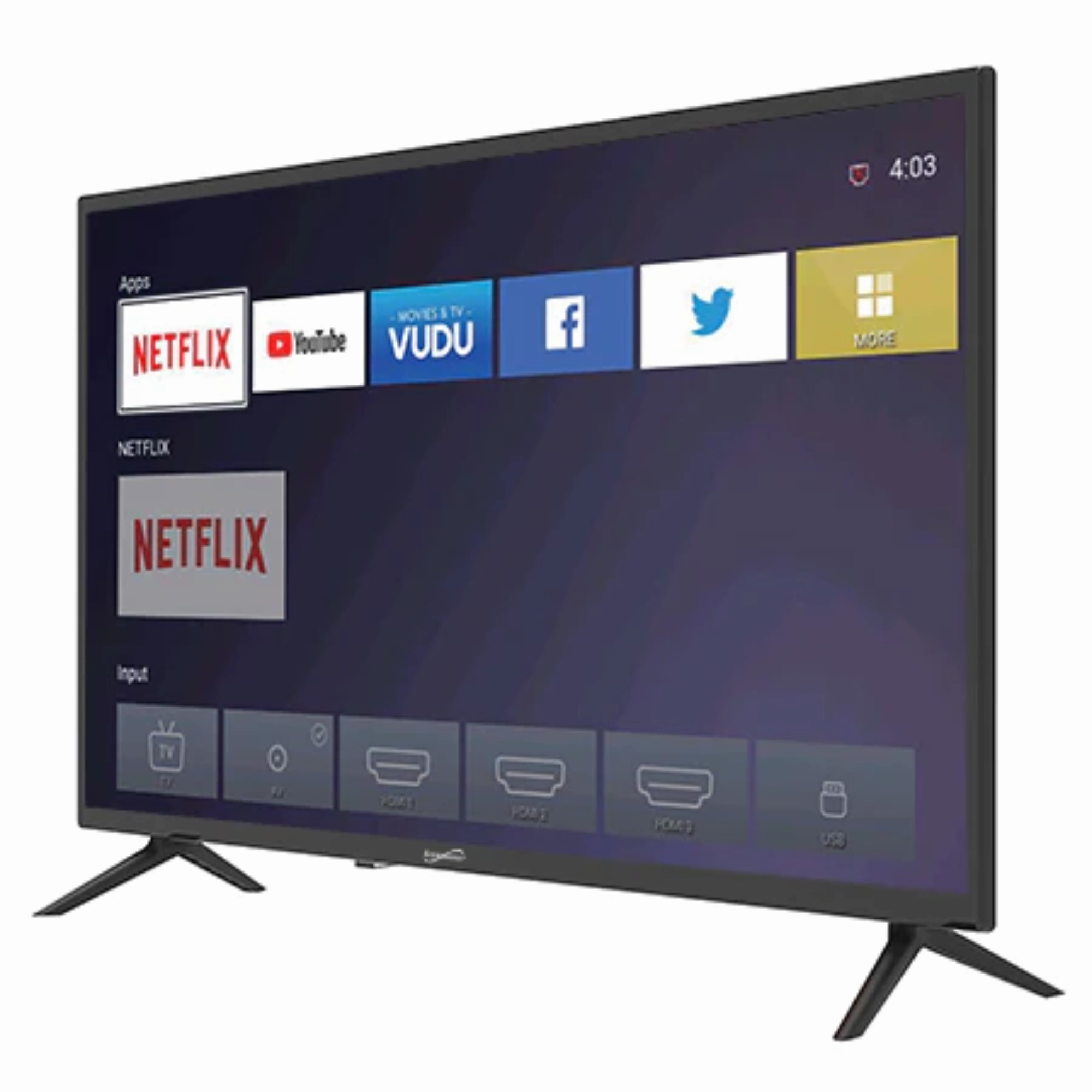 Supersonic 32" Smart HDTV 1080p Widescreen LED with USB & HDMI Inputs (SC-3216STV)