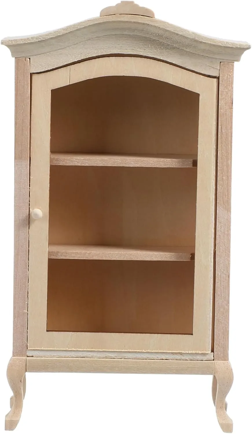 SUPVOX Elegant Arched Top Wooden Storage Shelf for Dollhouse Furniture Display Realistic Design for Imaginative Play and Collection Organization