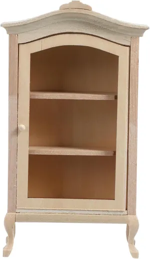 SUPVOX Elegant Arched Top Wooden Storage Shelf for Dollhouse Furniture Display Realistic Design for Imaginative Play and Collection Organization