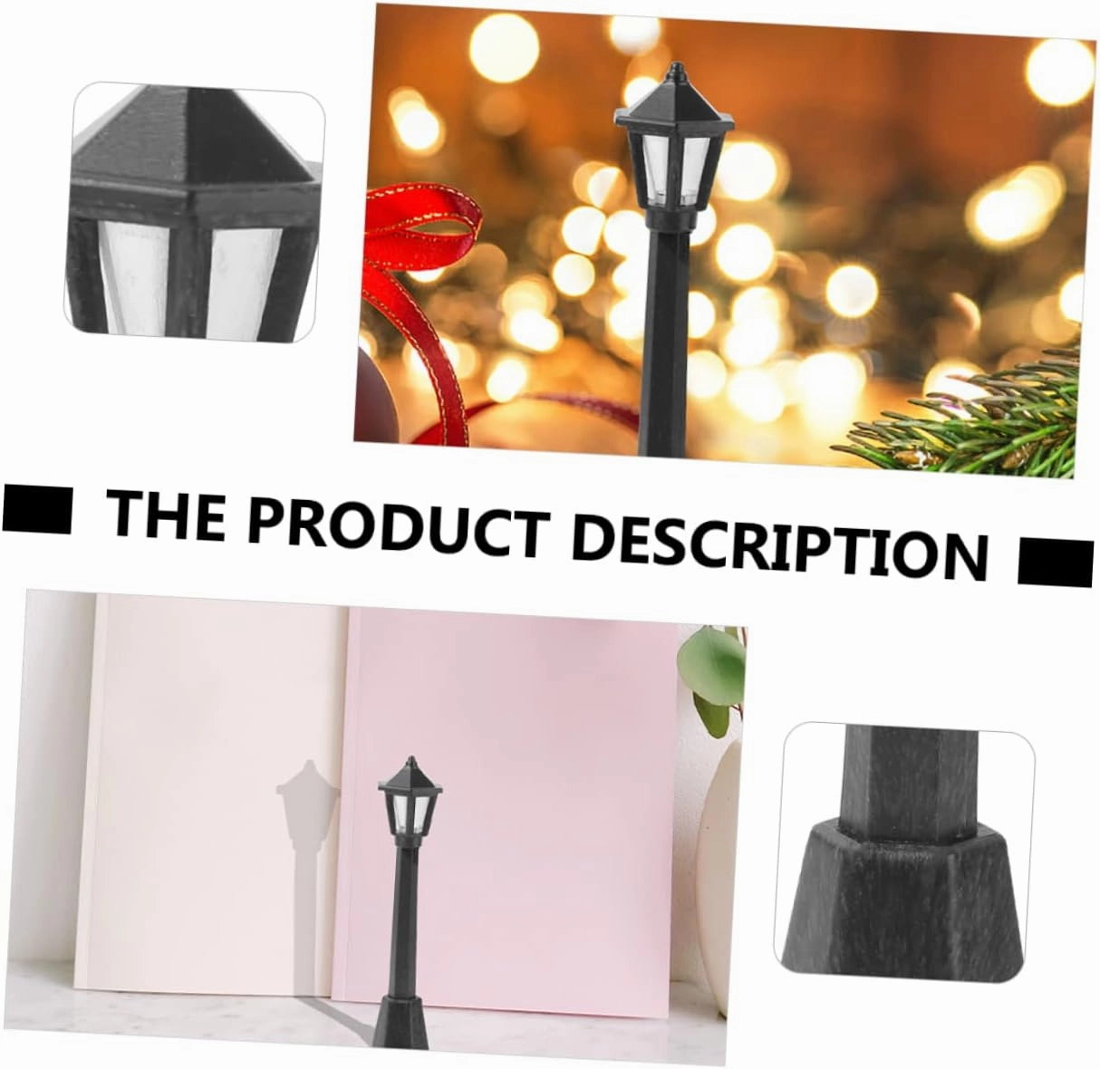 SUPVOX 3sets Light Lamp Ornament Mini Lamp Decor Plastic Material Compact Street Light Model for Miniature House 12pcs*3