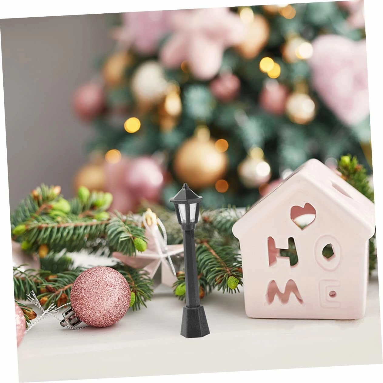 SUPVOX 3sets Light Lamp Ornament Mini Lamp Decor Plastic Material Compact Street Light Model for Miniature House 12pcs*3