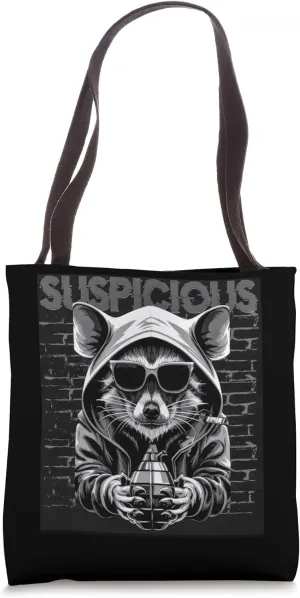Suspicious Raccoon Tote Bag