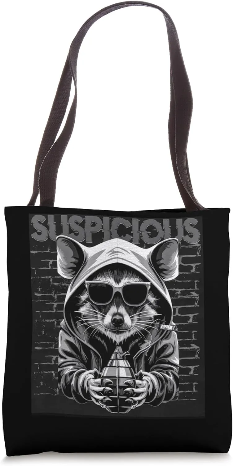 Suspicious Raccoon Tote Bag