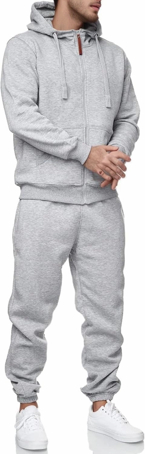 Sweatsuits for Men 2 Piece Men's Jogging Tracksuit Set Hoodie Casual Athletic Long Sleeve Zipper Suit Set
