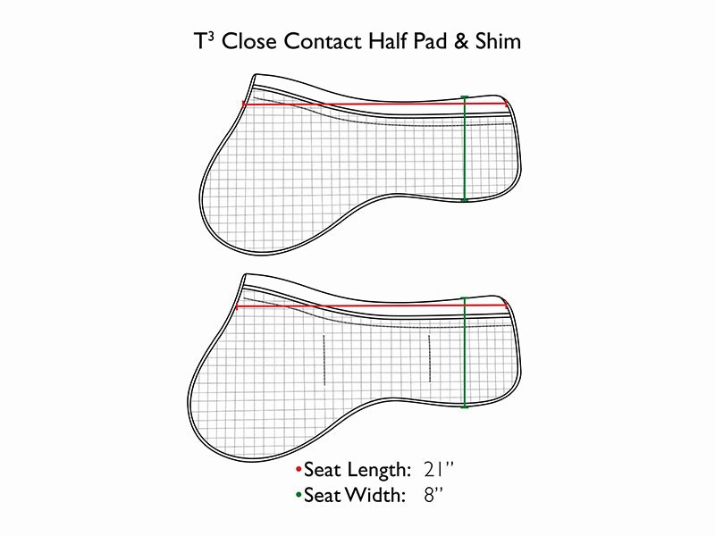 T3 Shim Half Pad CC Pro-Impac | 21-27831 | White | Contour