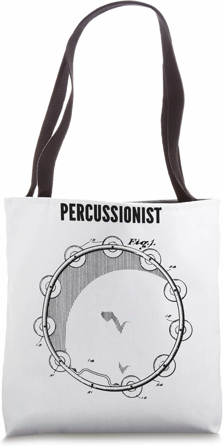 Tambourine Percussion Instrument Musician Percussionist Tote Bag