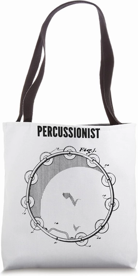 Tambourine Percussion Instrument Musician Percussionist Tote Bag