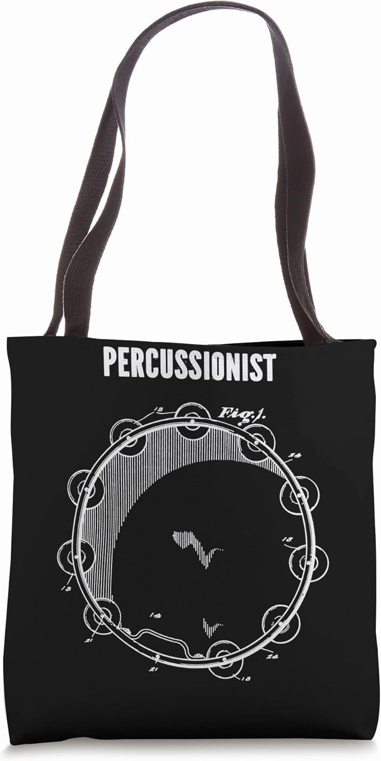 Tambourine Percussion Instrument Musician Percussionist Tote Bag