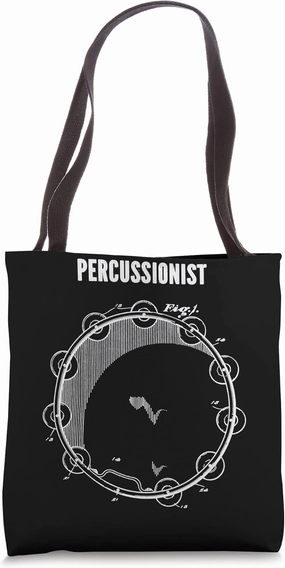 Tambourine Percussion Instrument Musician Percussionist Tote Bag