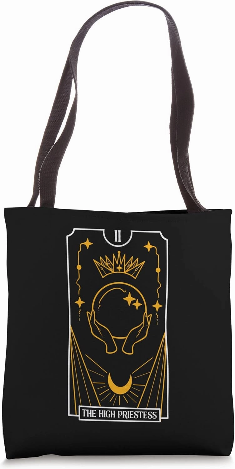Tarot Card The High Priestess Halloween Gothic Dress Tarot Tote Bag