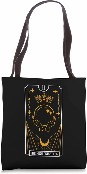 Tarot Card The High Priestess Halloween Gothic Dress Tarot Tote Bag