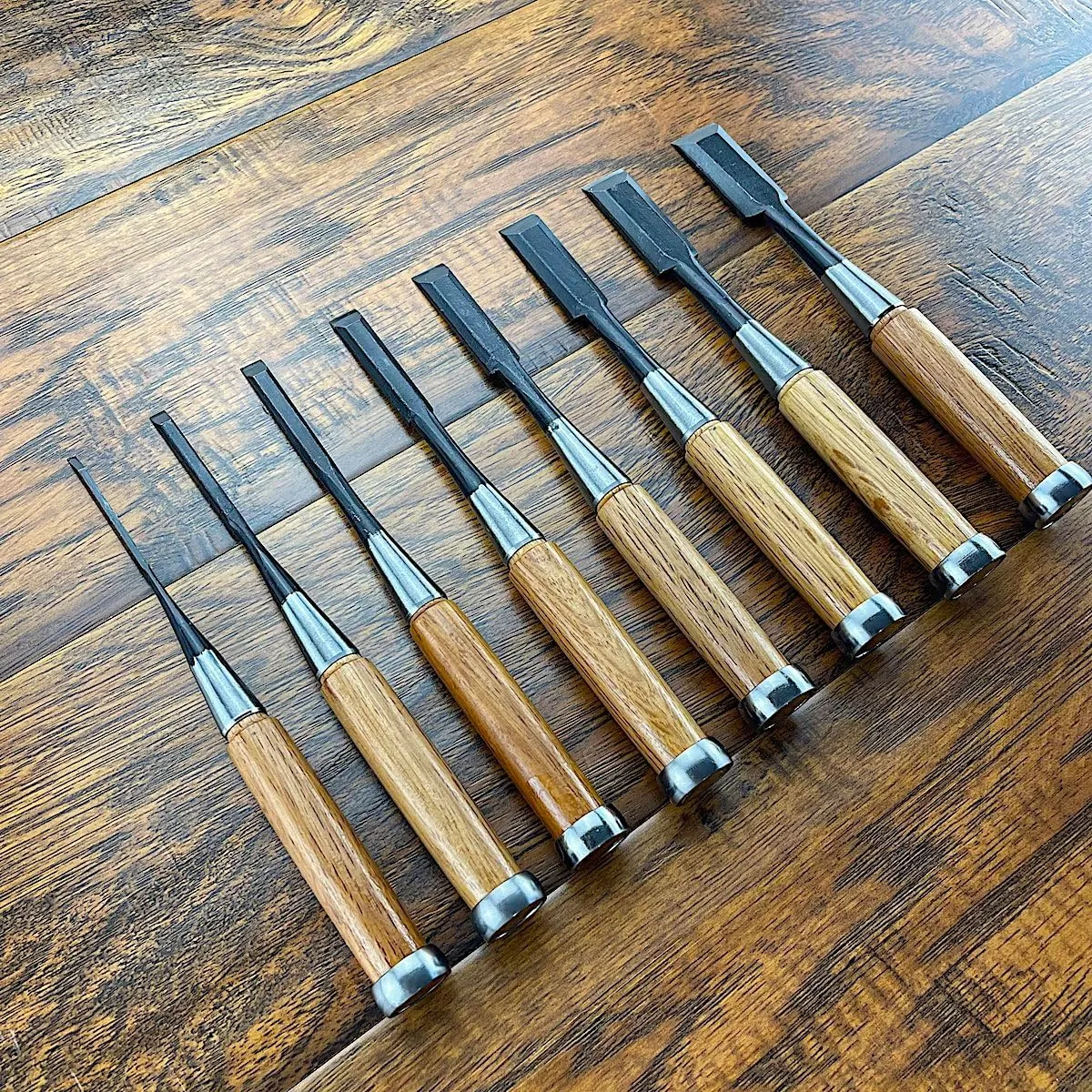 Tataki Nomi Japanese Chisel Set of 8 - H-CHI-SET
