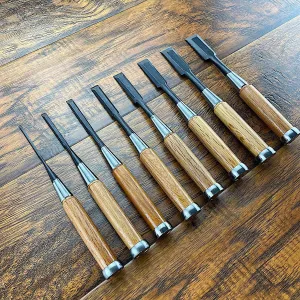 Tataki Nomi Japanese Chisel Set of 8 - H-CHI-SET
