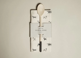 Tea towel and Wooden Spoon Gift Set: All Breeds print
