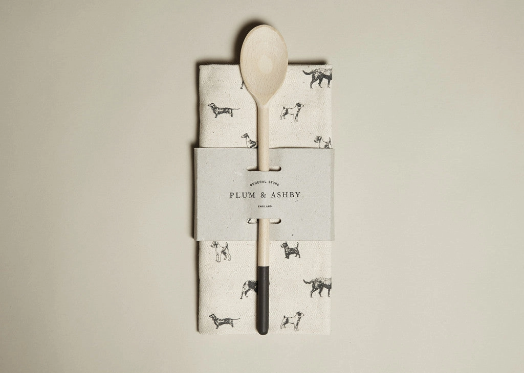Tea towel and Wooden Spoon Gift Set: All Breeds print