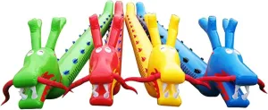 Team Building games 4 PCS Inflatable Dragon Boat Sports Toys For Kid Adult, Cooperative Team Race For Relay Race Field Day Team-Building Backyard Activity Game, With Inflation Pump(5 seats/L-3.5M)