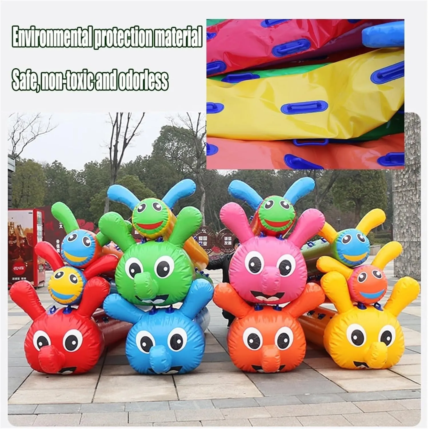 Team Building Games Field Day Outdoor Team Gaming Play, Inflatable Toys for Adult and Youth Sports Games, Promote Teamwork, Fitness, Social Bonding, 3 PCS(6 seats/L-4M)