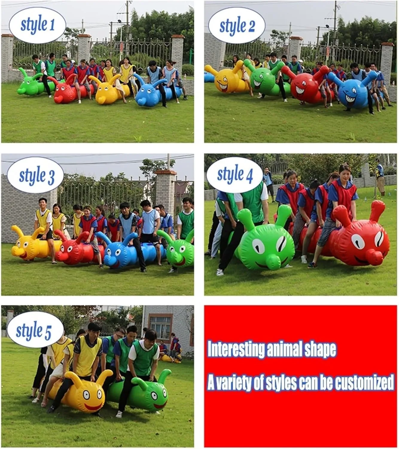 Team Building Games Field Day Teamwork Games Inflatable Toys, Indoor and Outdoor Group Cooperation Funny Games Sports Toys, 2 PCS(10 seats/L-6M)