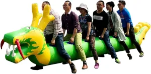 Team Building Games Field Day Teamwork Games Inflatable Toys, Outdoor Carnival Funny Games Dragon Boat Racing, Sturdy and Wear-Resistant(14 seats/L-8M)