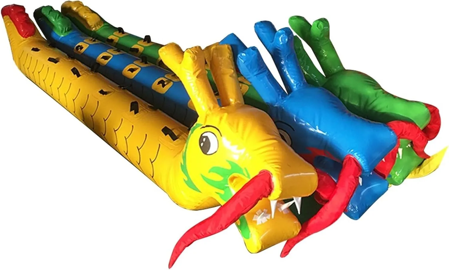 Team Building Games Teamwork Sports Toy Inflatable Dragon Boat, School Clubs Large Inflatable Equipment for Outdoor Activities and Lawn Games, 3 PCS(6 seats/L-4M)
