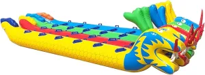 Team Building Games Teamwork Sports Toy Inflatable Dragon Boat, Team Building Activities Kit Group Games, Field Day Games, 4 PCS(15 Seats/L-8.5M)