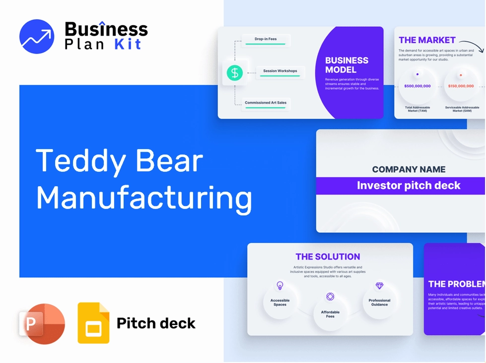 Teddy Bear Manufacturing Pitch Deck Example
