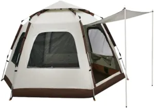 Tent Hexagonal Tent Folding Portable Thickened No-Setup Family Camping Outdoor Fully Automatic Quick-Opening Tent Outdoor Tent