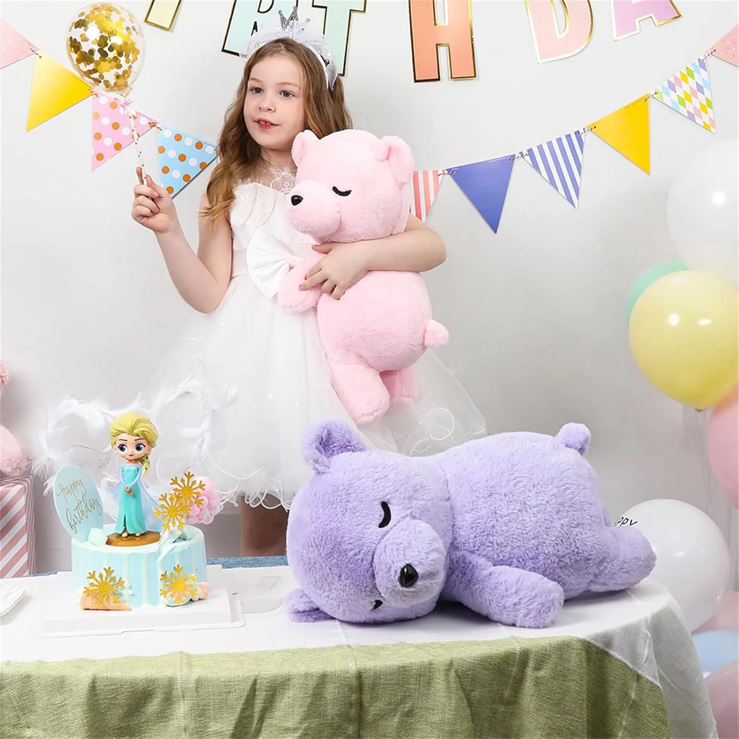 Tezituor Koala Stuffed Animal Plush Pillow,20" Soft Plush Koala Bear Hugging Pillow Home Decor Birthday Gift for Kids Girls Boys,Purple