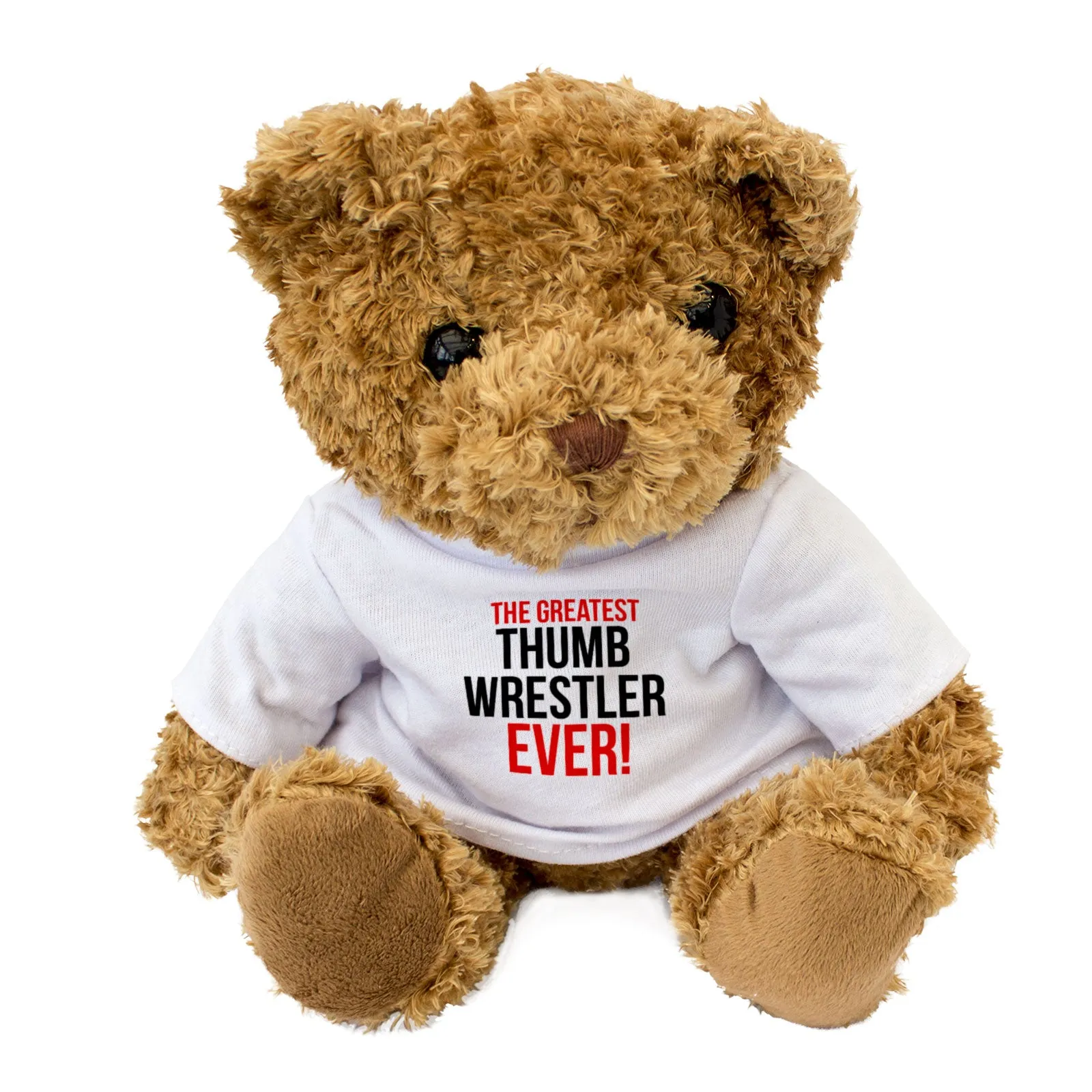 THE GREATEST THUMB WRESTLER EVER - Teddy Bear - Cute Cuddly - Gift Present