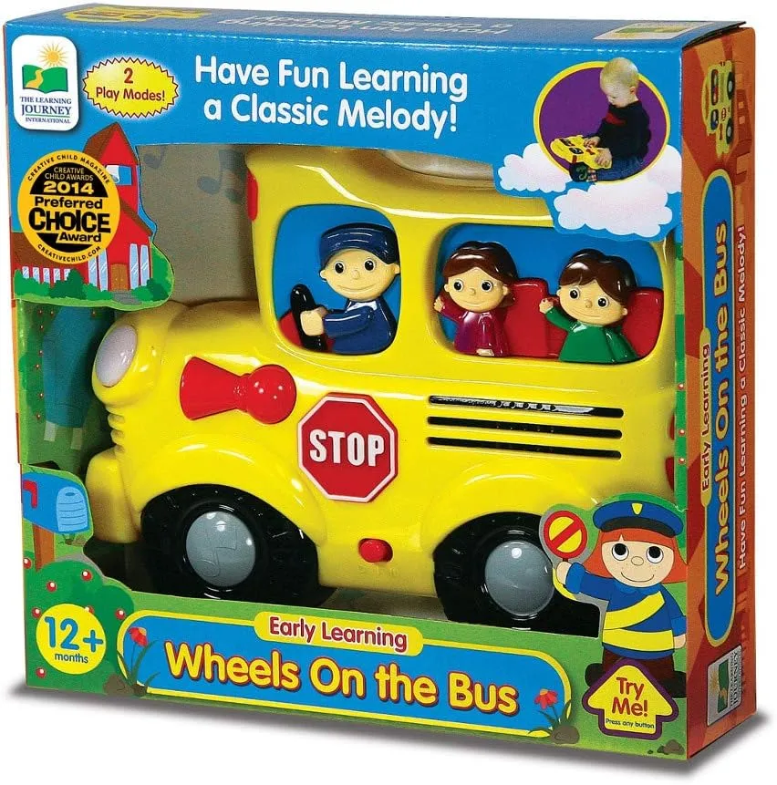 The Learning Journey Early Learning - Wheels On the Bus - Baby & Toddler Toys & Gifts for Boys & Girls Ages 12 months and Up - Award Winning Toy