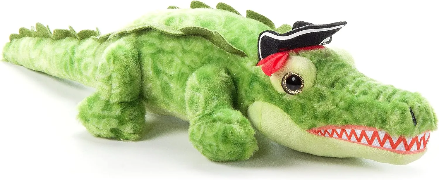 The Petting Zoo Alligator Stuffed Animal Plushie, Gifts for Kids, Pirate Animals, Pirate Alligator Plush Toy 15 inches