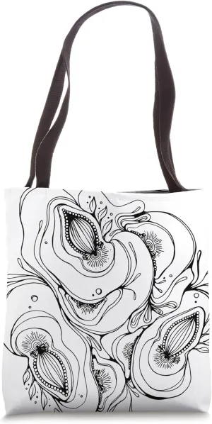 The Psychedelic Unfolding Original Drawing Psychedelic Art Tote Bag