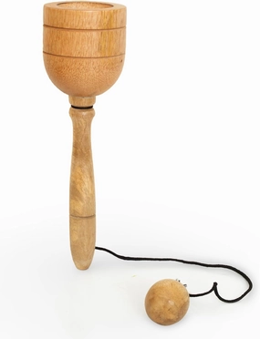 The Great Indian Bazaar Classic Wooden Cup & Ball Toss Catch Ball Fun Skill Game Set Gift Game Activity for Adults Birthday Party Favor Sets for Hand Eye Coordination & Fun