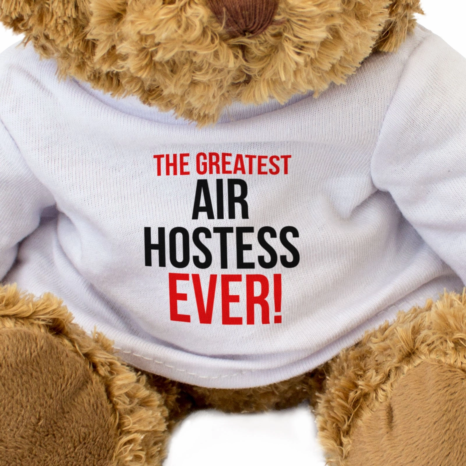 THE GREATEST AIR HOSTESS EVER - Teddy Bear - Cute Cuddly - Gift Present