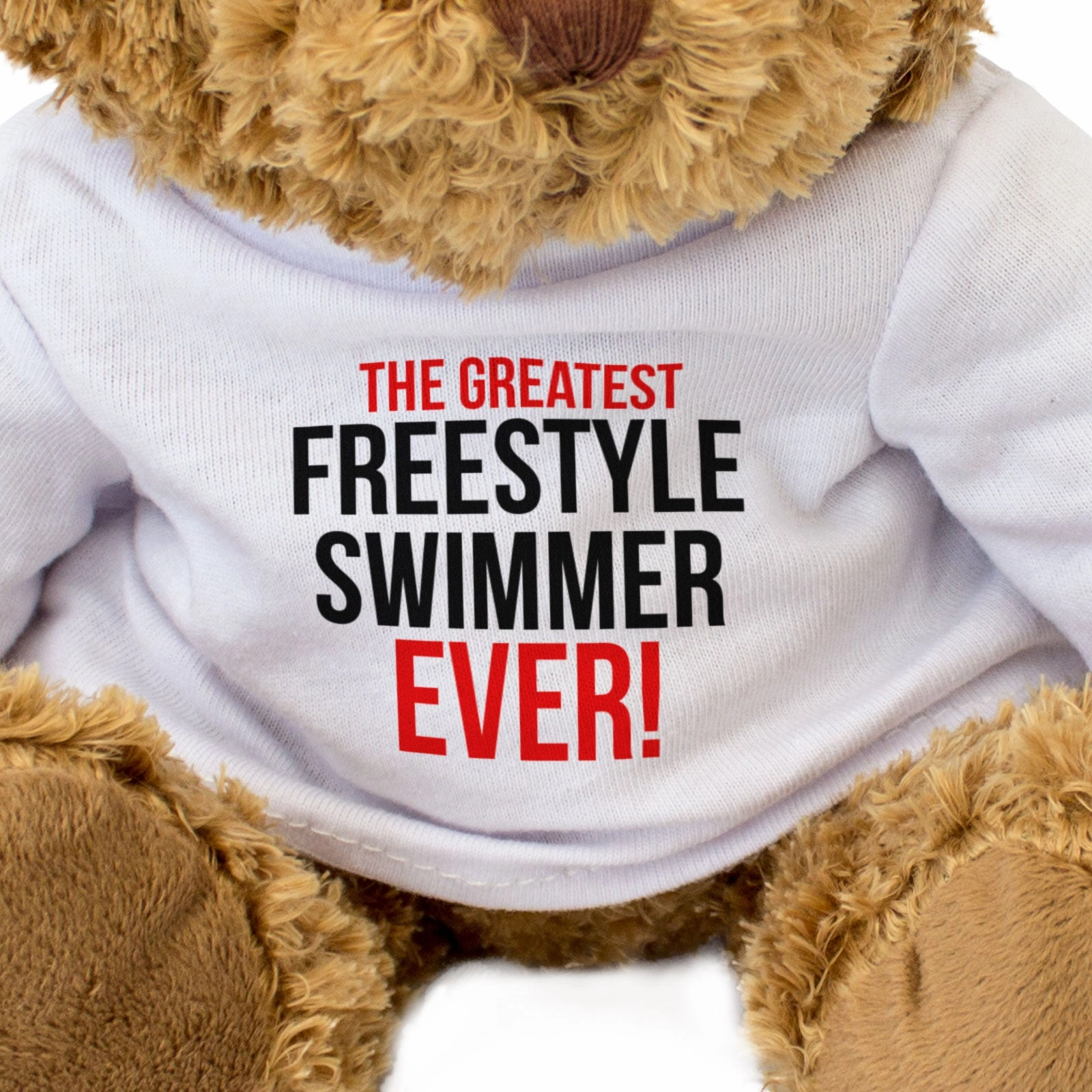 THE GREATEST FREESTYLE SWIMMER EVER - Teddy Bear - Cute Cuddly - Gift Present