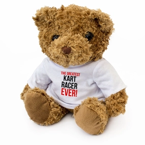 THE GREATEST KART RACER EVER - Teddy Bear - Cute Cuddly - Gift Present